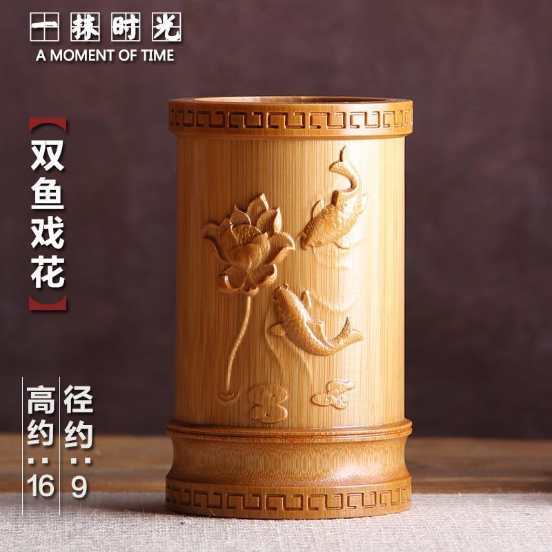 .实木浮雕茶道六君子套装竹功夫茶具配件组合茶叶茶夹茶匙收纳笔