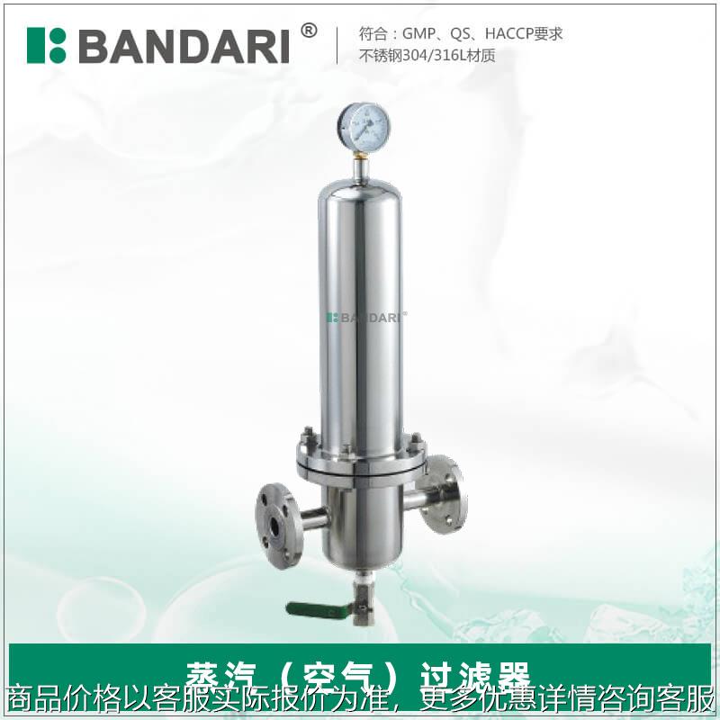 管道蒸汽空气过滤器 卫生级不锈钢针孔式针孔压力过滤器带压力表