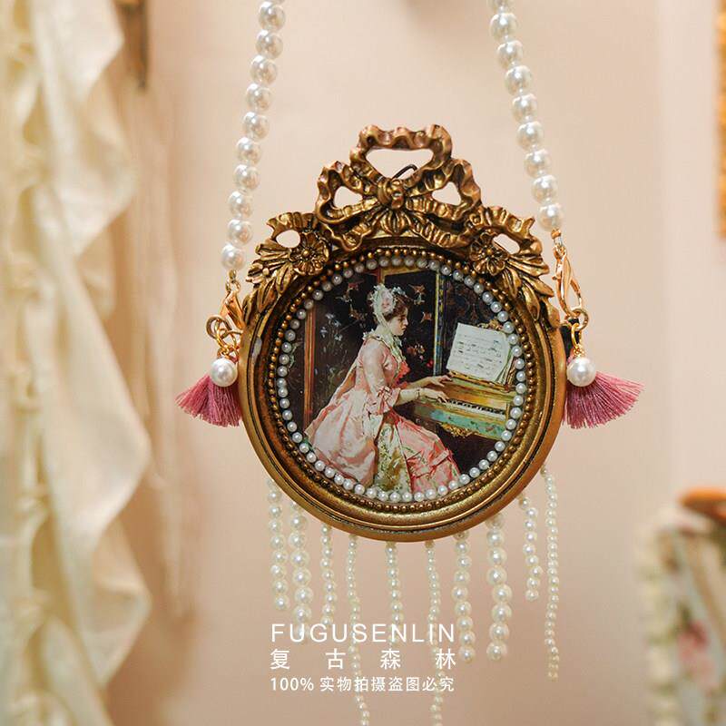 覆古森林手作创意欧式浮雕树脂相框珍珠画框家居摆饰装饰雕花壁挂