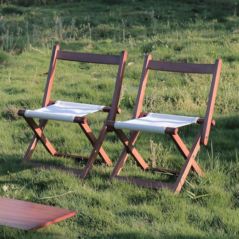 折叠椅凳子户外阳台竹实木便携式钓鱼马扎家用小桌椅休闲靠背椅子