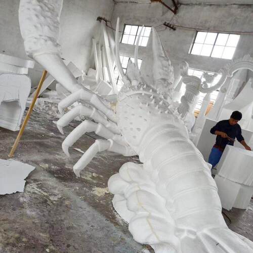 婚庆泡沫雕塑定制 拱门罗马柱城堡舞台道具雕花3D印表机器雕刻