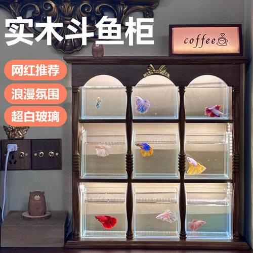 2025新款斗鱼墙入户玄关超白玻璃缸古法生态缸法式客厅专用鱼缸架