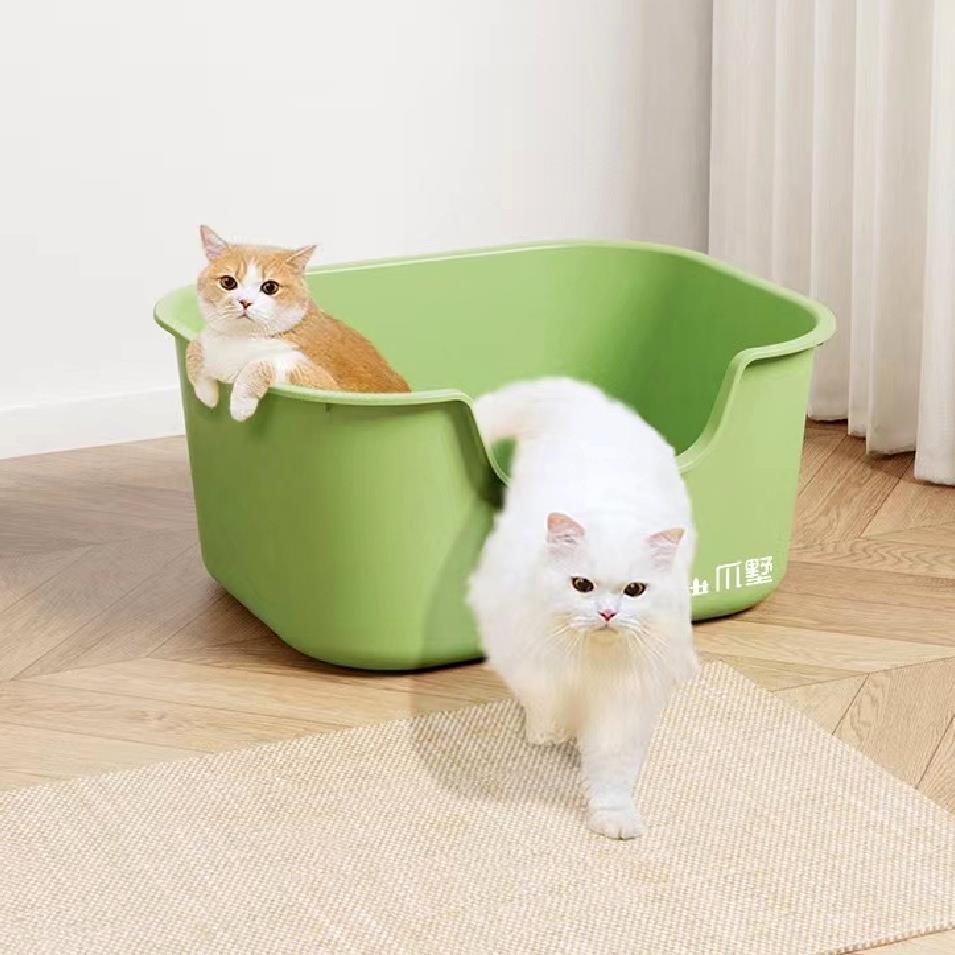 大号猫砂盆半封闭猫厕所可拆卸猫咪塑料宠物用品开放式猫沙盆