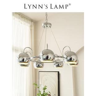 Lynn& 客廳臥室現(xiàn)代簡(jiǎn)約餐廳銀色 包豪斯北歐中古吊燈 x27;s立意