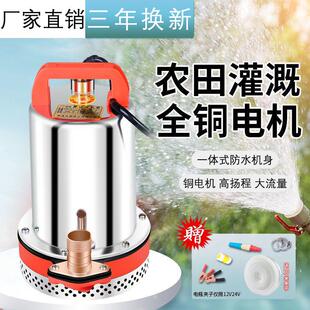 直流潜水泵12V抽水机24V48V60V伏家用电瓶车小型电动车农用抽水泵