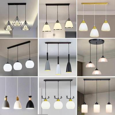 2025新款饭厅餐厅吊灯现代简约三头餐桌灯网红轻奢高级感吧台灯具