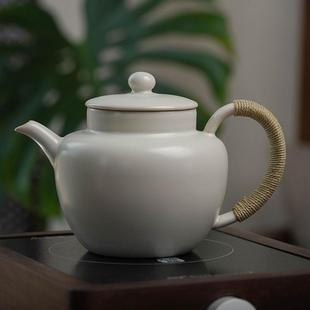 家用侧把壶泡茶壶陶壶电陶炉烧水壶中式 苏打釉煮茶壶 炭炉耐高温