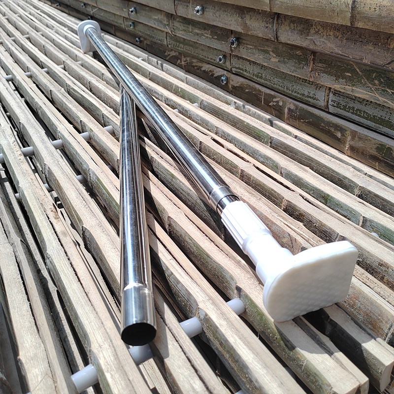 不锈钢伸缩杆延长l管拼接免打孔浴帘杆罗马窗帘杆家用浴室晾衣支