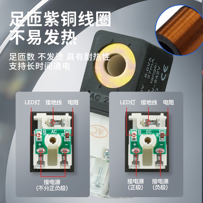 板式电磁阀4M21008气动气缸换向阀4M31G010二位五通气阀220V 24