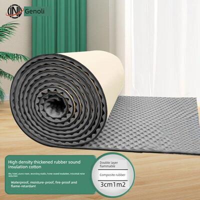 捷诺立JNLN42143隔音棉隔音棉吸音棉灰色绝燃双层覆合环保橡