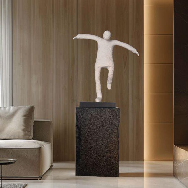 现代简约客厅沙发边艺术摆件高级落地装饰品样板间雕塑增高台底座,家居饰品,落地摆件,淘宝优惠券,粉丝福利购,淘宝优惠卷