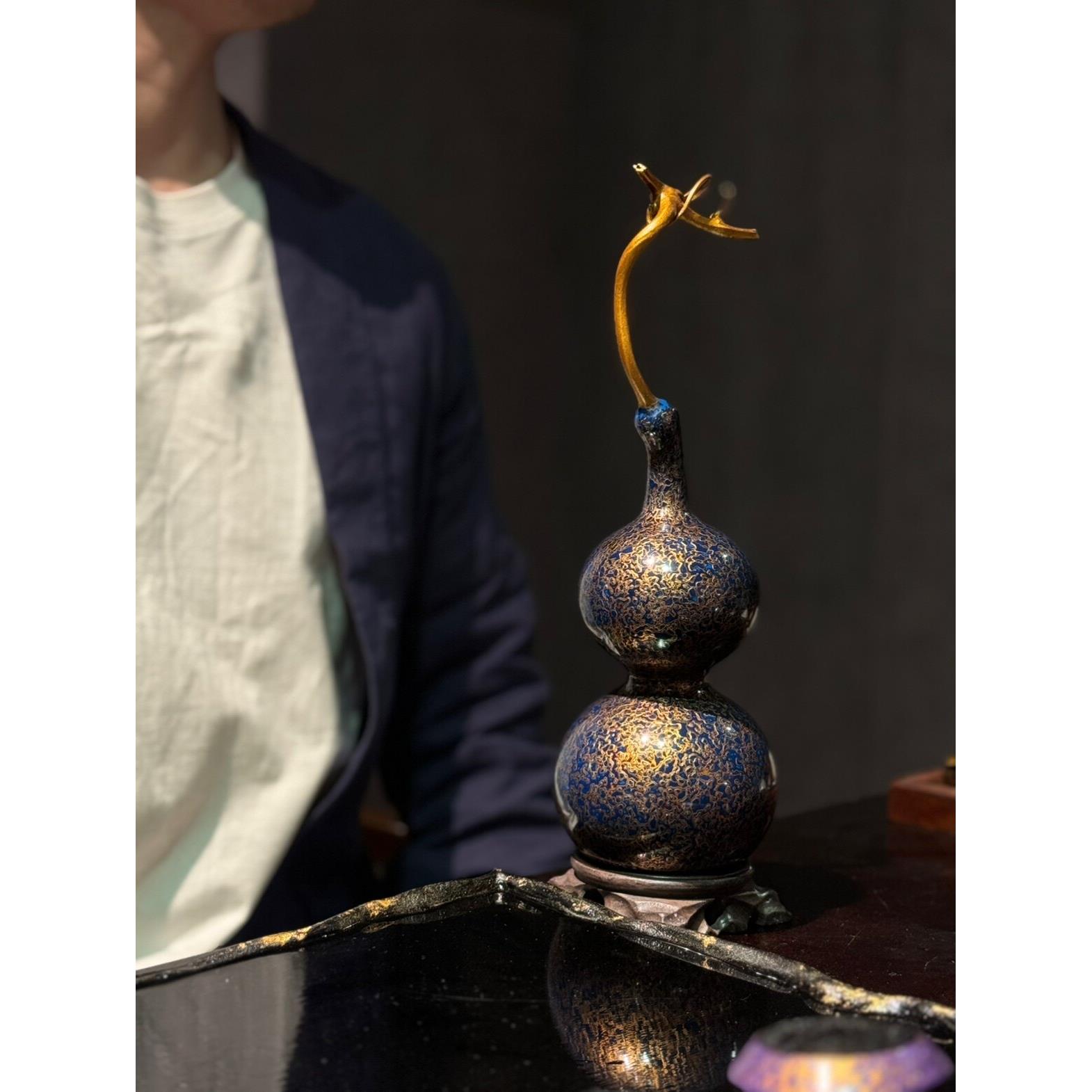 天然大漆葫芦中号葫芦摆件文玩礼品非遗手工犀皮漆器一物一图一拍