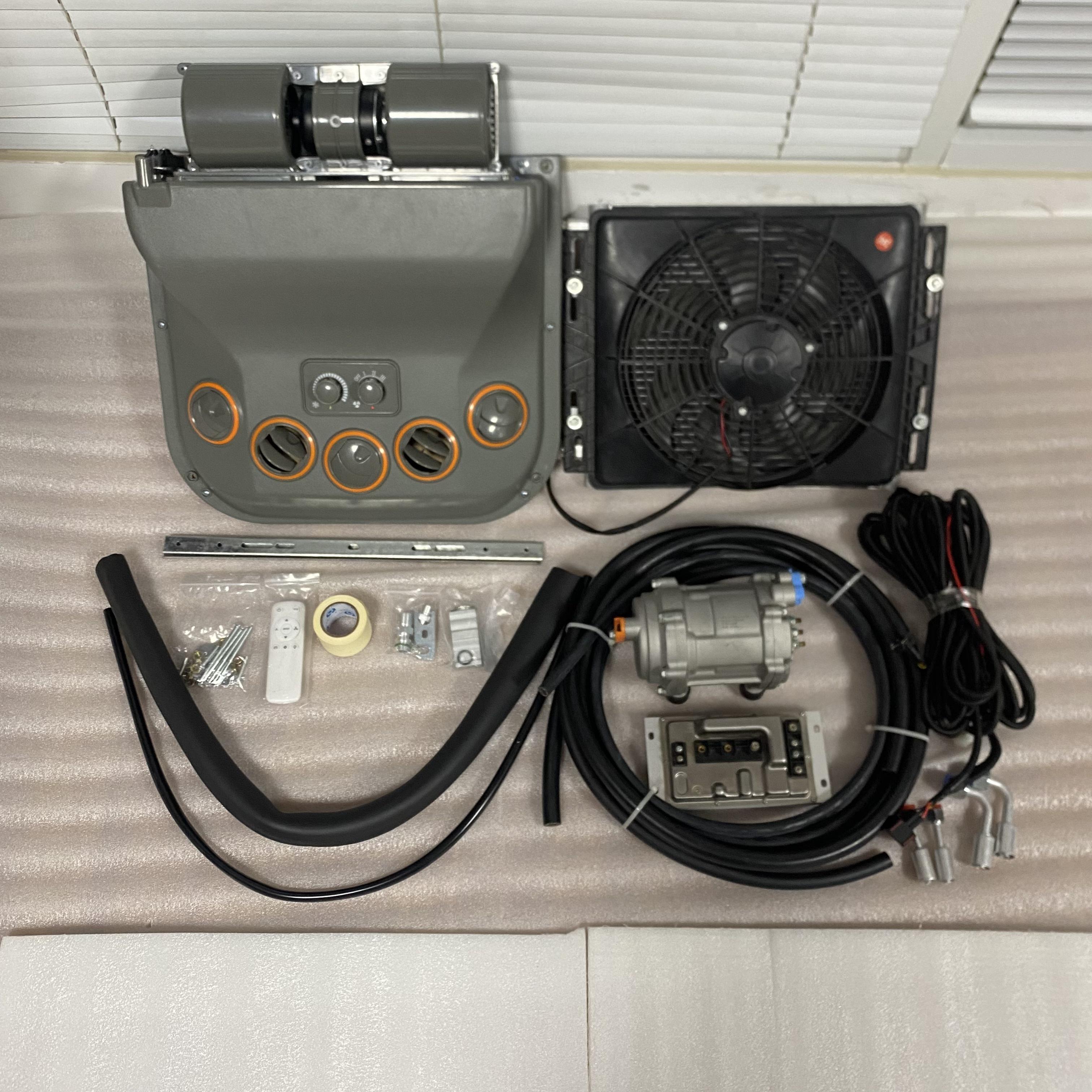 吸顶式隐藏款驻车空调12V24V货车怪手车载顶置制冷电动空调改装用