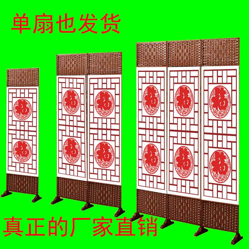 单扇屏风隔断折叠客厅卧室遮挡山水情养生饭店屏风屏风隔断折叠