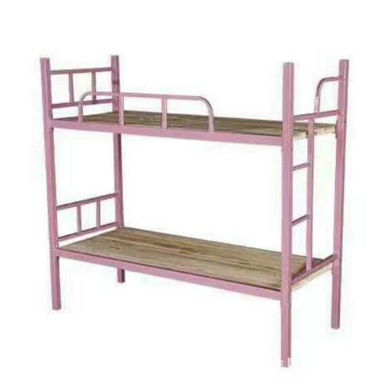 现代简约双层铁艺上下铺 学生宿舍高低床铁床 型材床 高低铺