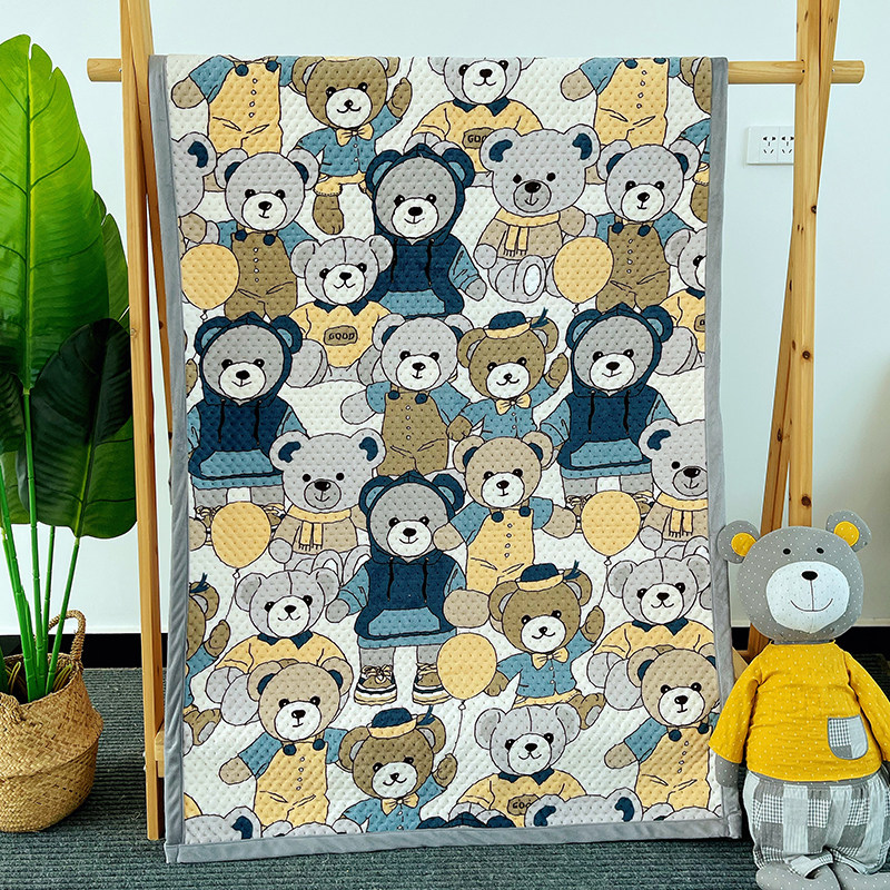 牛奶绒学生宿舍女生单人床盖单件保暖加厚床单男卡通简约绗缝毛毯