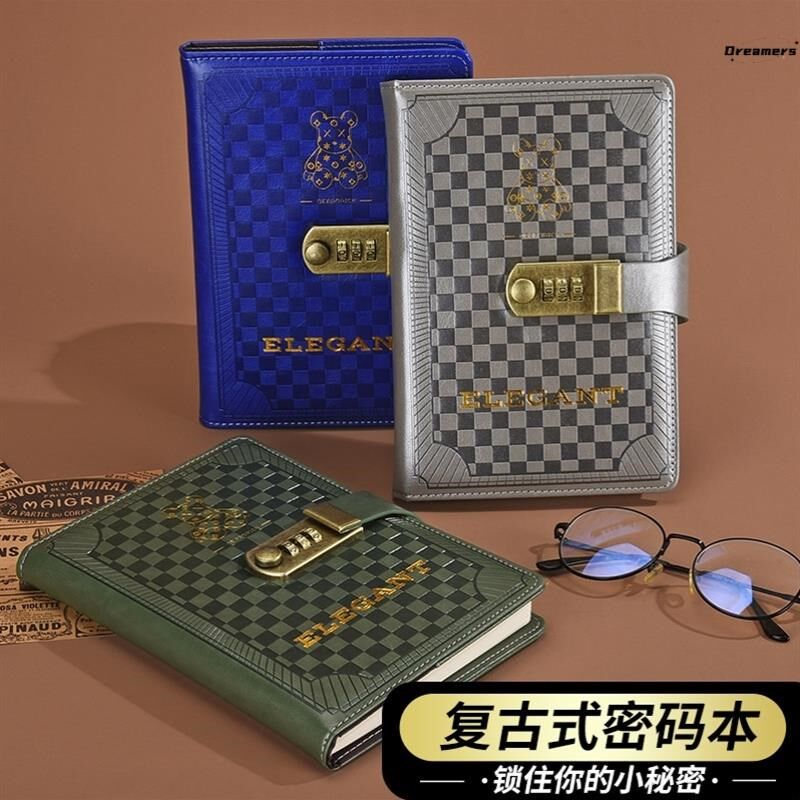 情侣恋爱日记本精致轻奢高级感密码本成人手账本带锁精美笔记厂家