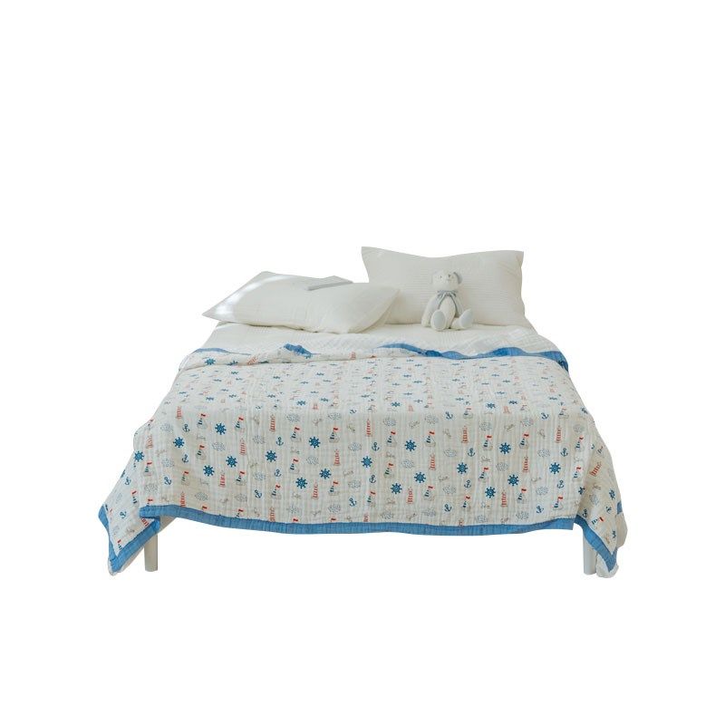 类纯棉六层纱布毛巾被全棉毛巾毯单双人夏凉婴儿童空调盖毯子薄