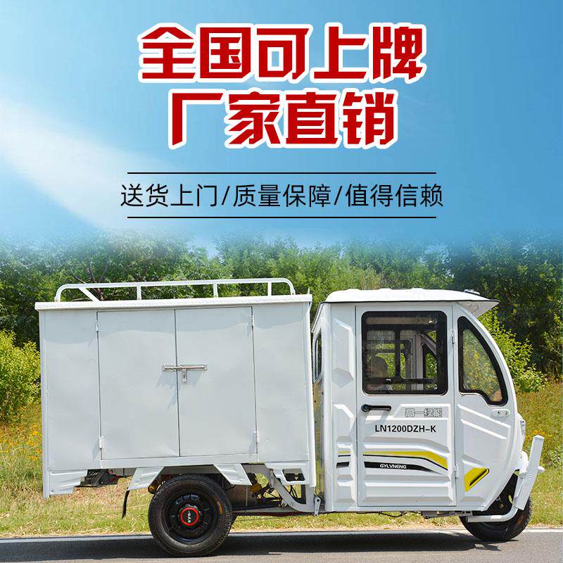 选装上牌新国标电动三轮车快递车货车载重王地摊车厢式电瓶车两用