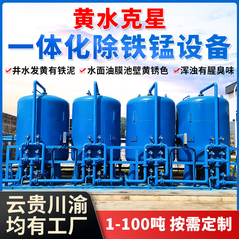 大型净水设备山泉水过滤设备深井水除铁锰过滤器全自动除铁锰设备