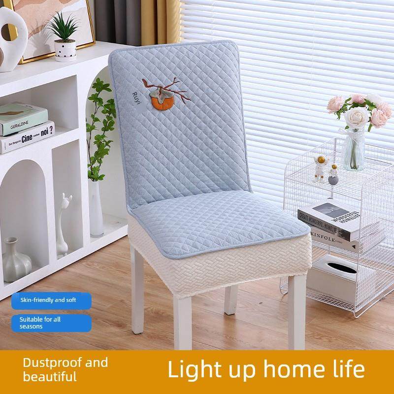 椅子套罩家用餐桌餐椅套新款一体椅套防滑座椅套四季实木凳子罩套