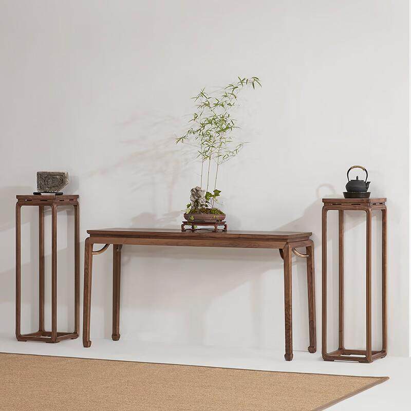 宋式美学条案实木农村中堂供桌极窄靠墙长条吧台桌子墙边窄书画桌