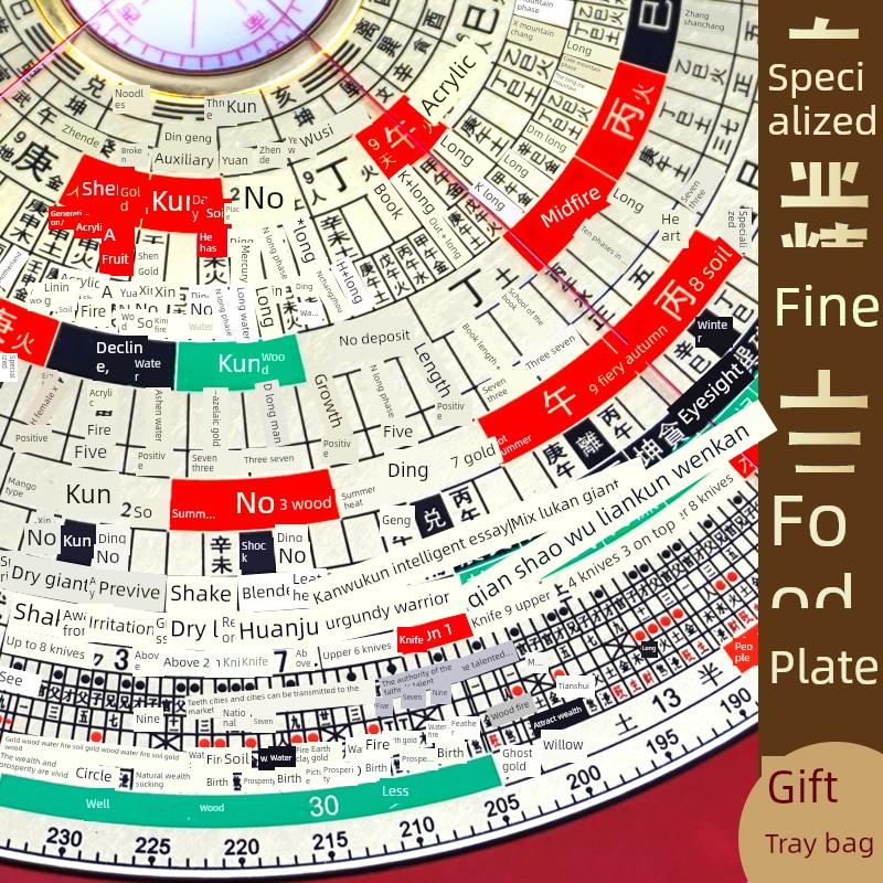 精工三合罗盘黄铜高档大字三元三合综合高精度专业八卦定位罗经仪