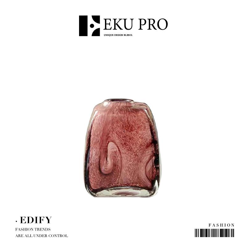 EKU PRO·陶冶·迷你小花瓶玄关餐桌玻璃摆件复古精美花器 |Edify