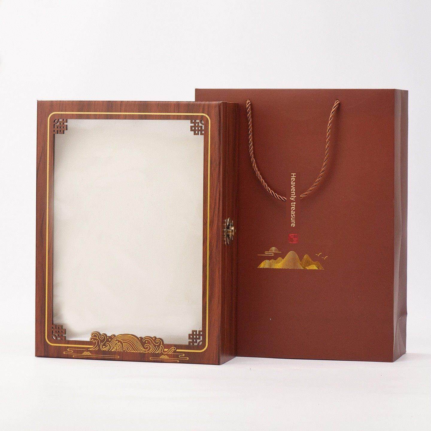 高档鱼胶包装盒1斤花胶礼品盒林下参野山参通用木盒滋补品展示盒,包装,礼品盒,淘宝优惠券,粉丝福利购,淘宝优惠卷