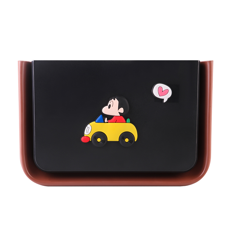 车载垃圾桶折叠网红汽车内用创意后排座椅可爱卡通挂W式杂物置物 - 封面