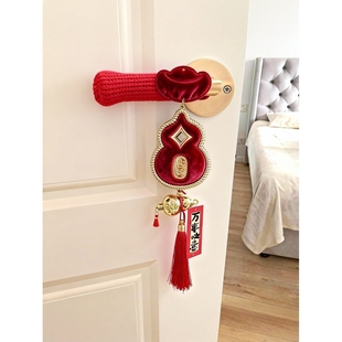 新年门把手保护套装饰防撞防静电保温套可爱2026新款过年氛围布置