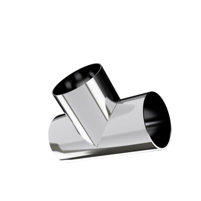 不锈钢三通接头30m4国标焊接变径异径T型管配件下水排水管抛光镜