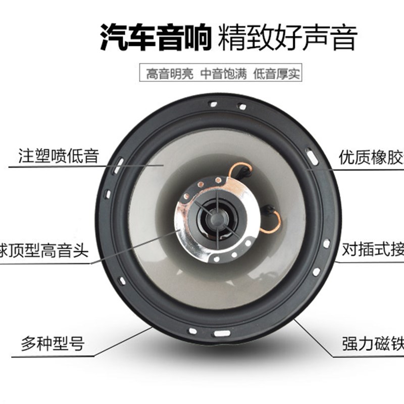 一只价 包邮 h汽车音响4寸同轴喇叭 5寸6寸全频车用车载改装喇叭