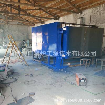 荧光粉发光石头烧成梭式窑炉1400℃窑温度曲线自动存储一键升温