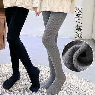 加厚白色舞蹈袜外穿一体绒打底裤 袜秋冬薄款 袜儿童连裤 女童加绒裤