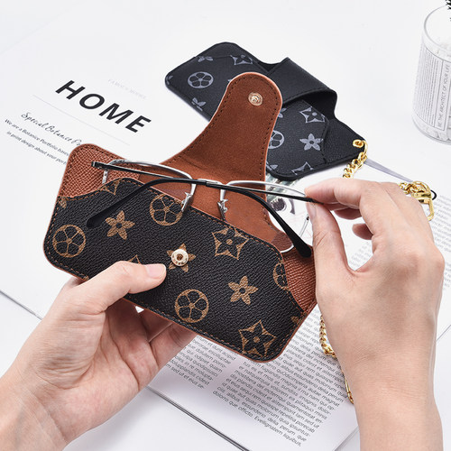 眼镜袋女抗压便携收纳包皮质简约随身防压保护套太阳眼睛墨镜袋子