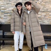 长款 TNA白鹅绒羽绒服2022年新款 女C爆款 过膝冬加厚泡芙面包服连帽