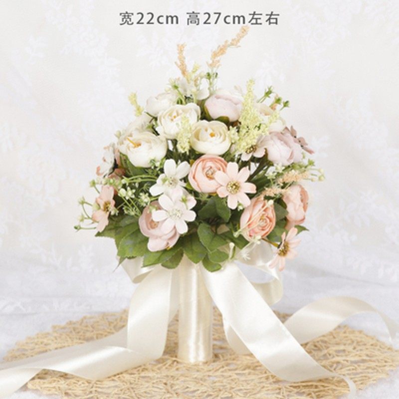 旅拍婚礼结婚新娘手捧花伴娘团花束假花韩式高档影楼摄影拍照道具