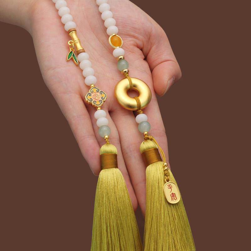 汽车挂件车内吊饰沙金黄铜平安扣后视镜菩提车载吊坠男女高档手工,汽车用品/电子/清洗/改装,车挂,淘宝优惠券,粉丝福利购,淘宝优惠卷