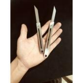 9mm小号不锈钢一体成型美工刀重型刀架刀柄全钢金属壁纸刀工业级