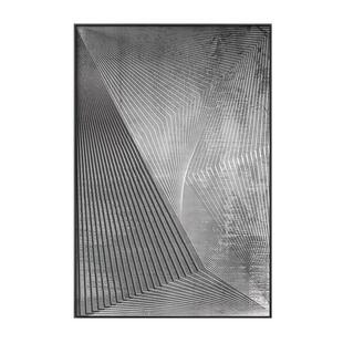黑白装饰画客厅沙发背景墙上面的线条抽象极简工业风入户玄关挂画