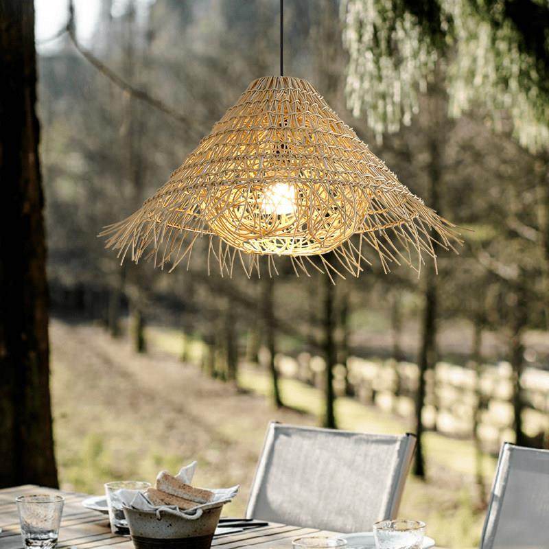 户外露营防水吊灯田园仿真藤编庭院凉亭灯室外花园农庄景区挂树灯,家装灯饰光源,户外吊灯,淘宝优惠券,粉丝福利购,淘宝优惠卷