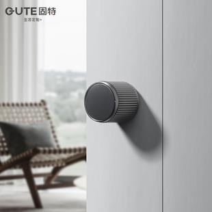 固特极简门锁银色圆形锁卧室球型室内木门静音磁吸家用房门把手