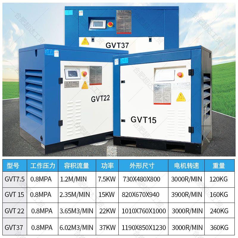 开山正力精工永磁变频螺杆空压机打气泵压缩机GVT7.5/15/22/37KW