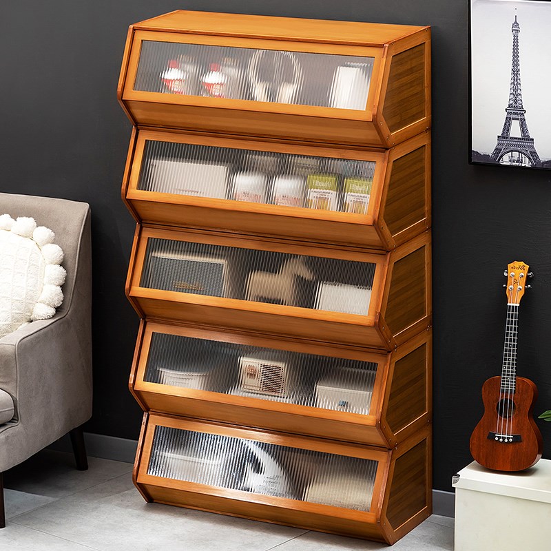 书架落地置物架书柜子家用儿童客厅实木简易展示柜卧室靠墙杂物柜