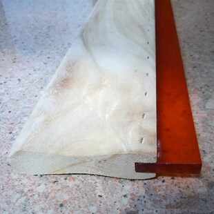 35*7木柄平口刮刀 手工丝印油性刮板 丝印刮胶 耐溶剂刮刀片胶刮