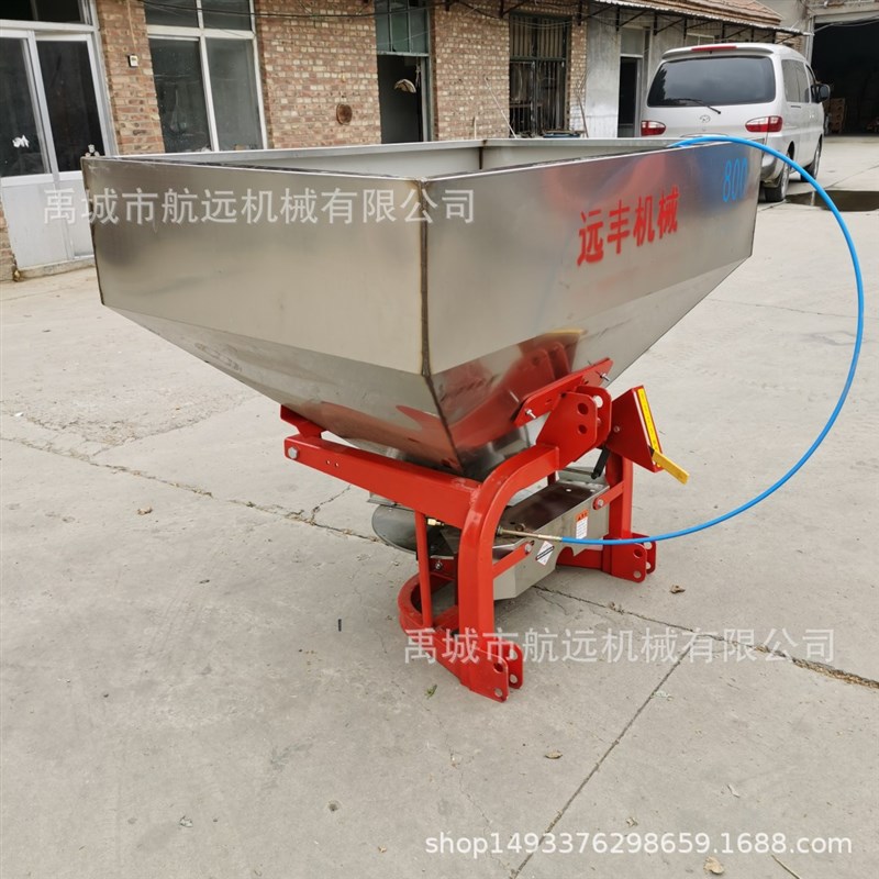 容量800斤的不锈钢料斗的撒肥机 悬挂式化肥复合肥碳铵尿素扬肥机