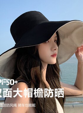 雨帽遮雨骑行防雨帽折叠遮脸遮阳可渔夫防晒帽太阳帽子Z女夏天户