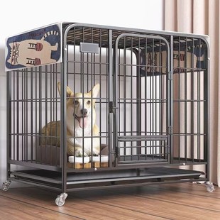 狗笼子方管笼大型犬室内带厕所y分离加粗宠物笼金毛拉布拉多家用