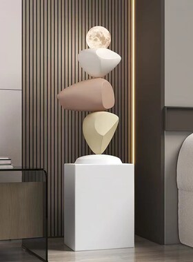 轻奢高端时d来运转落地摆件办公室玄关客厅电视柜书房装饰乔迁礼